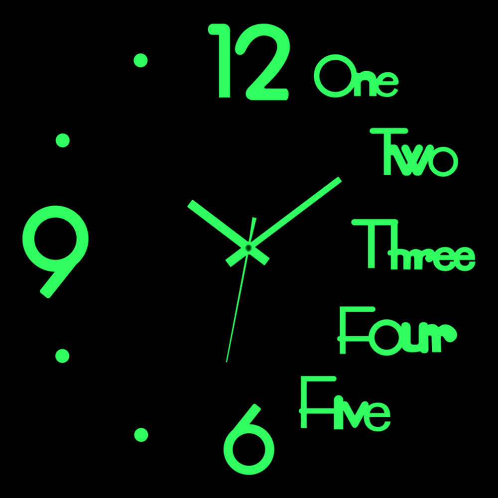 reloj de pared Luminous Wall Clock DIY Quartz Watch Clocks Acrylic Mirror