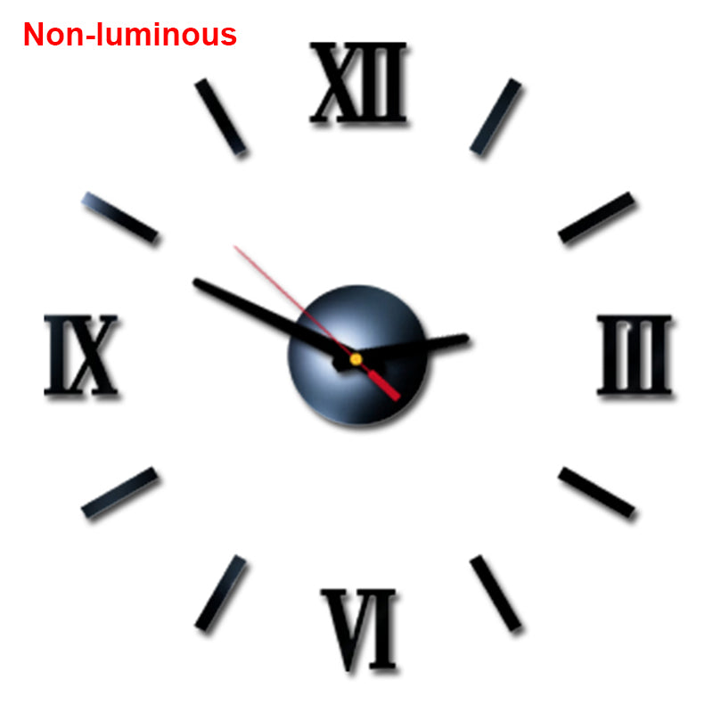 reloj de pared Luminous Wall Clock DIY Quartz Watch Clocks Acrylic Mirror
