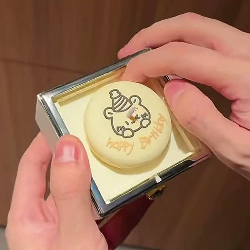 Rotating Jewelry Box, Little Bear Cake Ring Box, Pop Up Gift Box, Romantic Birthday Surprise