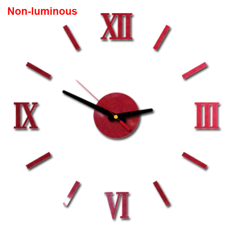 reloj de pared Luminous Wall Clock DIY Quartz Watch Clocks Acrylic Mirror