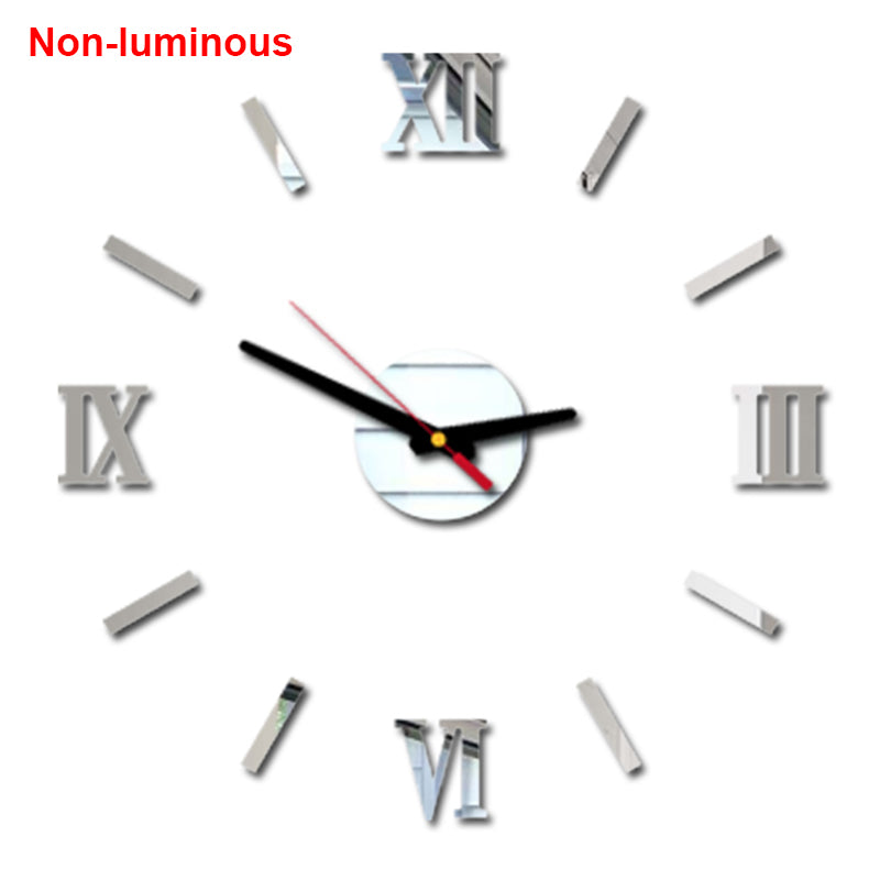 reloj de pared Luminous Wall Clock DIY Quartz Watch Clocks Acrylic Mirror