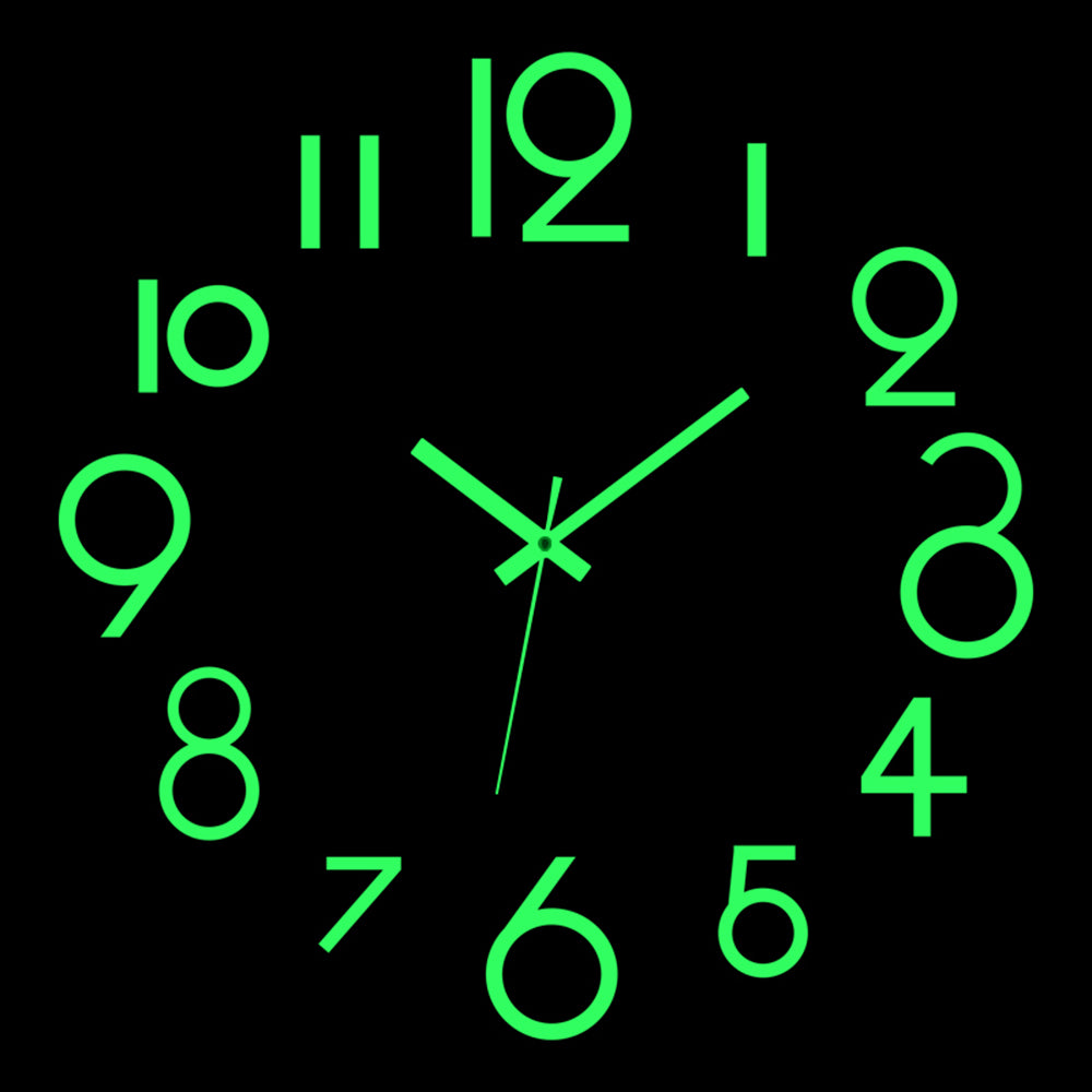reloj de pared Luminous Wall Clock DIY Quartz Watch Clocks Acrylic Mirror