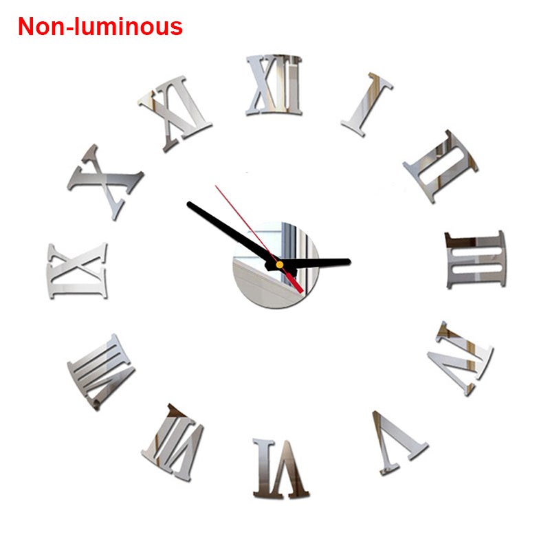 reloj de pared Luminous Wall Clock DIY Quartz Watch Clocks Acrylic Mirror