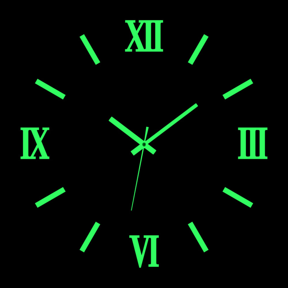 reloj de pared Luminous Wall Clock DIY Quartz Watch Clocks Acrylic Mirror