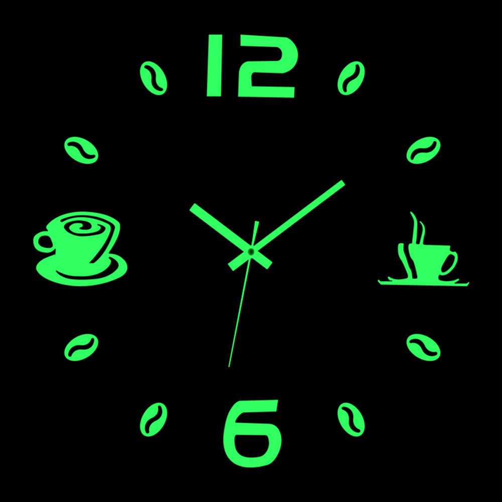 reloj de pared Luminous Wall Clock DIY Quartz Watch Clocks Acrylic Mirror