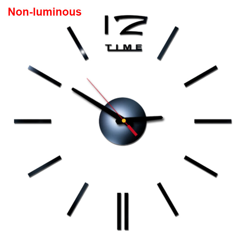reloj de pared Luminous Wall Clock DIY Quartz Watch Clocks Acrylic Mirror