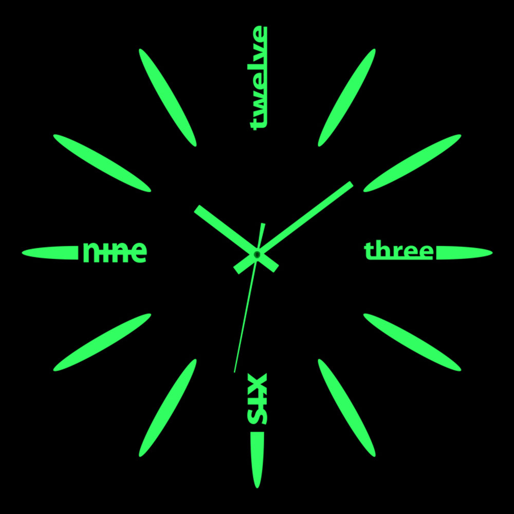 reloj de pared Luminous Wall Clock DIY Quartz Watch Clocks Acrylic Mirror
