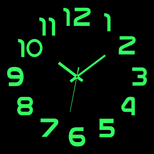 reloj de pared Luminous Wall Clock DIY Quartz Watch Clocks Acrylic Mirror