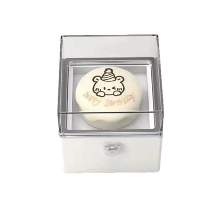 Rotating Jewelry Box, Little Bear Cake Ring Box, Pop Up Gift Box, Romantic Birthday Surprise