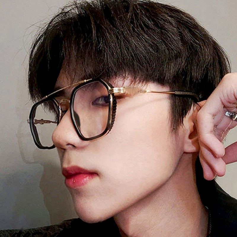 2024 New Fashion Men Sunglasses Oversized Frame Women Anti-blue