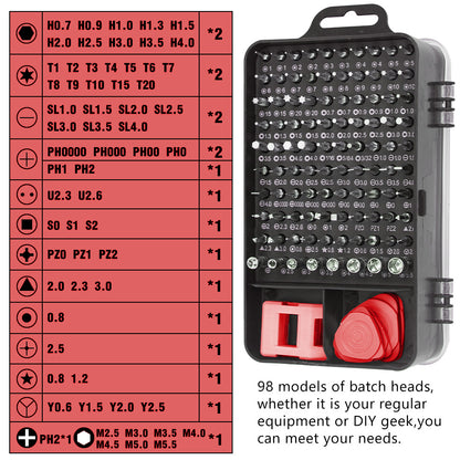 115 in 1 Precision Screwdriver Set Multifunctional Magnetic Repair Tools