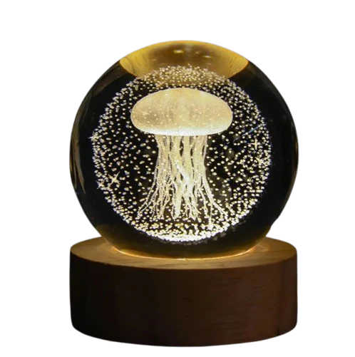 Crystal ball 6cm 3D Crystal Planet Night Light Laser Engraved Solar System Globe Advanced Decoration