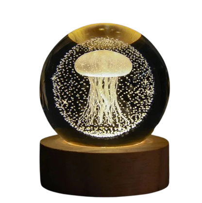 Crystal ball 6cm 3D Crystal Planet Night Light Laser Engraved Solar System Globe Advanced Decoration