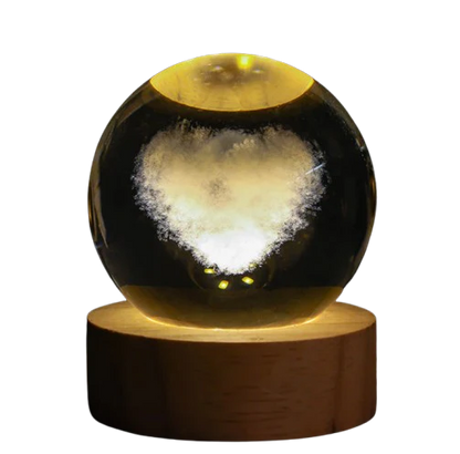 Crystal ball 6cm 3D Crystal Planet Night Light Laser Engraved Solar System Globe Advanced Decoration