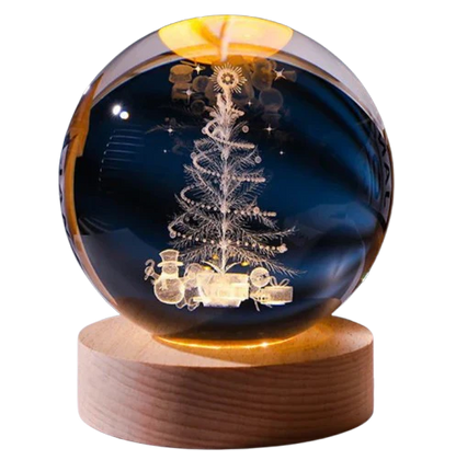 Crystal ball 6cm 3D Crystal Planet Night Light Laser Engraved Solar System Globe Advanced Decoration