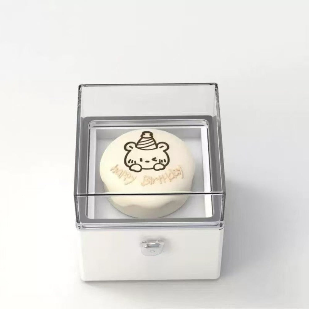 Rotating Jewelry Box, Little Bear Cake Ring Box, Pop Up Gift Box, Romantic Birthday Surprise
