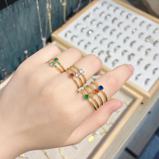 Elegant Birthstone Zodiac Rings for Women